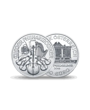 Moneda FILARMONICA de plata disponible en VIRTU LUXURY