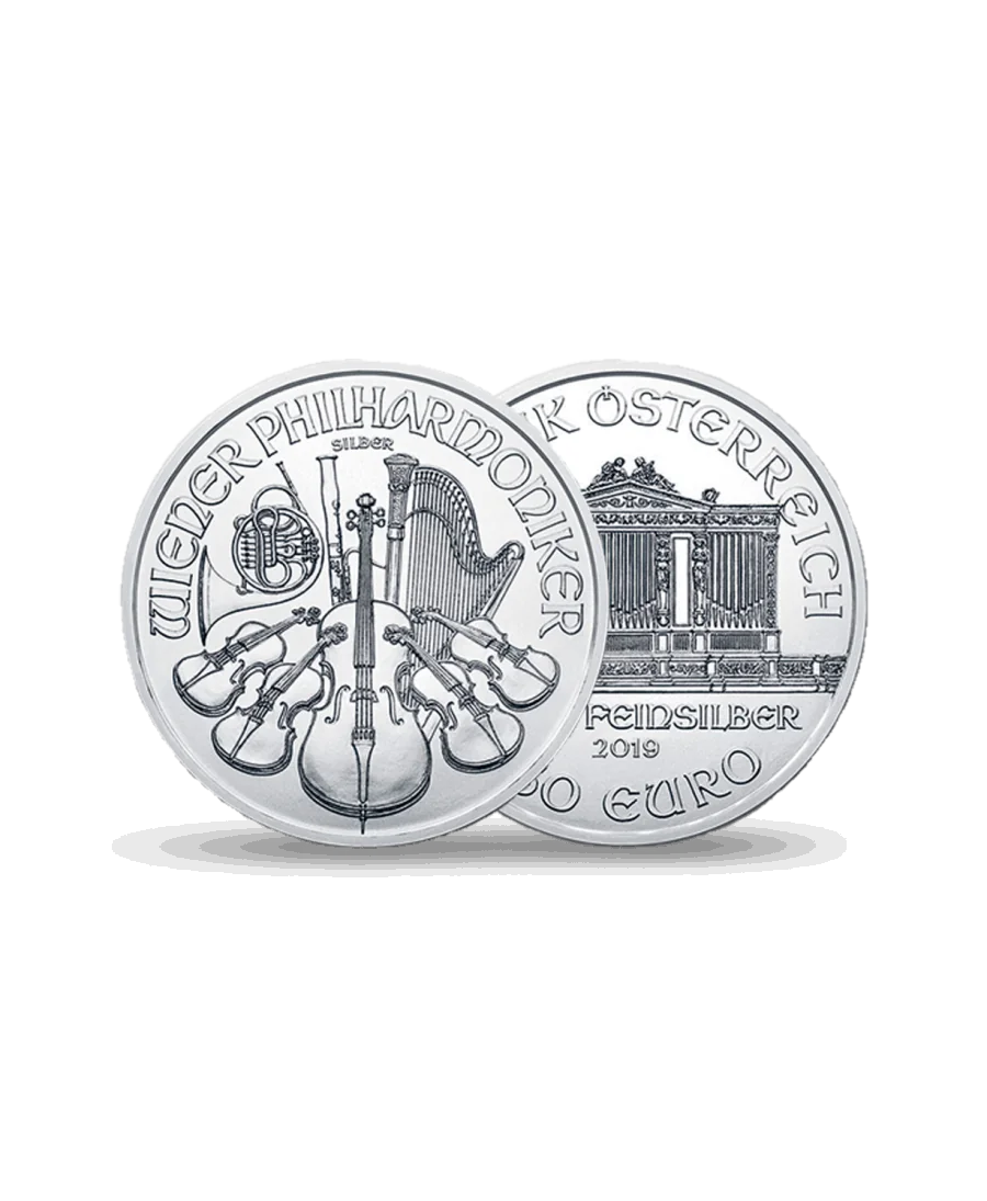 Moneda FILARMONICA de plata disponible en VIRTU LUXURY