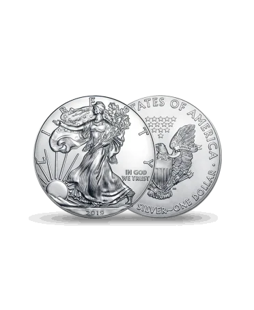 Moneda SILVER EAGLE de plata disponible en VIRTU LUXURY