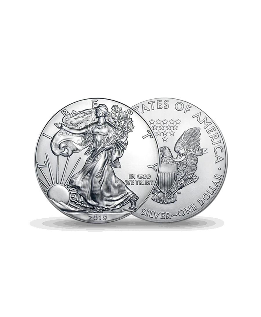 Moneda SILVER EAGLE de plata disponible en VIRTU LUXURY
