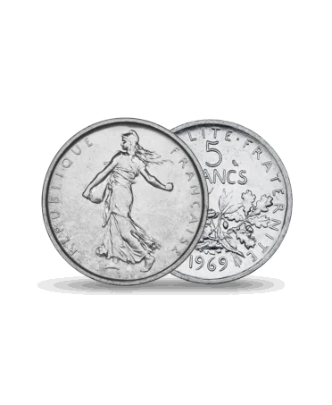 Moneda de 5 francos SEMBRADORA Plata disponible en VIRTU LUXURY