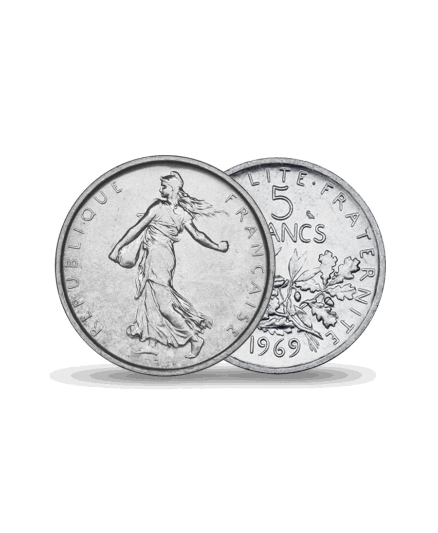 Moneda de 5 francos SEMBRADORA Plata disponible en VIRTU LUXURY