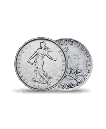 Moneda de 2 francos SEMBRADORA de plata disponible en VIRTU LUXURY