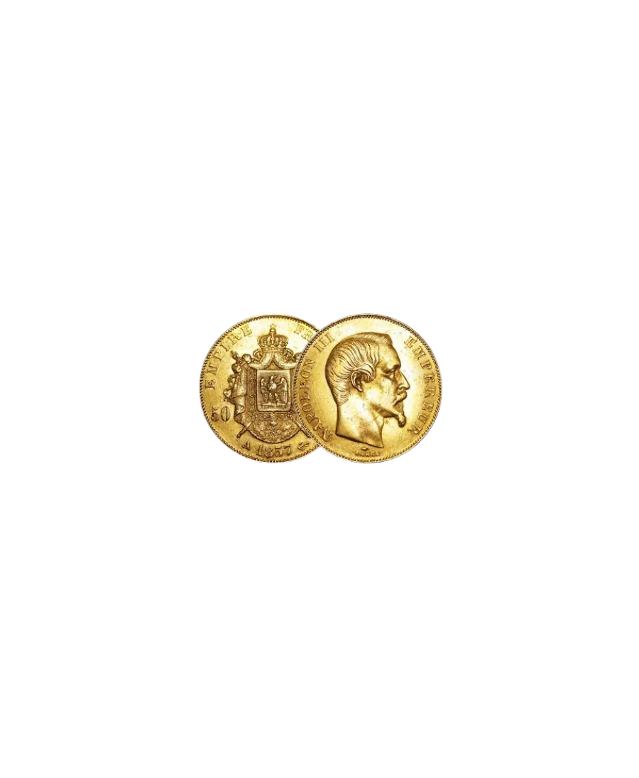 Moneda de 50 francos de oro disponible en VIRTU LUXURY