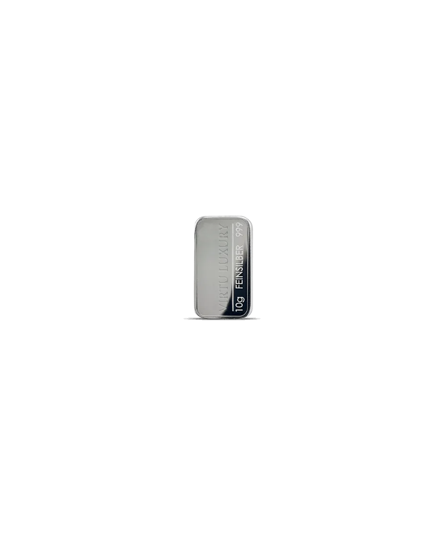 Lingote de plata pura 24K de 10 Gramos disponible en VIRTU LUXURY Lingote de plata pura 24K de 10 Gramos disponible en VIRTU LUXURY