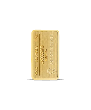 lingote de 10 gramos de oro puro 24K en venta disponible en VIRTU LUXURY