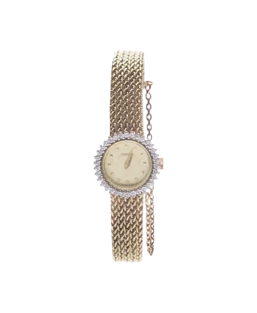 Reloj Omega de Oro amarillo de 18 Quilates con Diamantes. Disponible en VIRTU LUXURY.