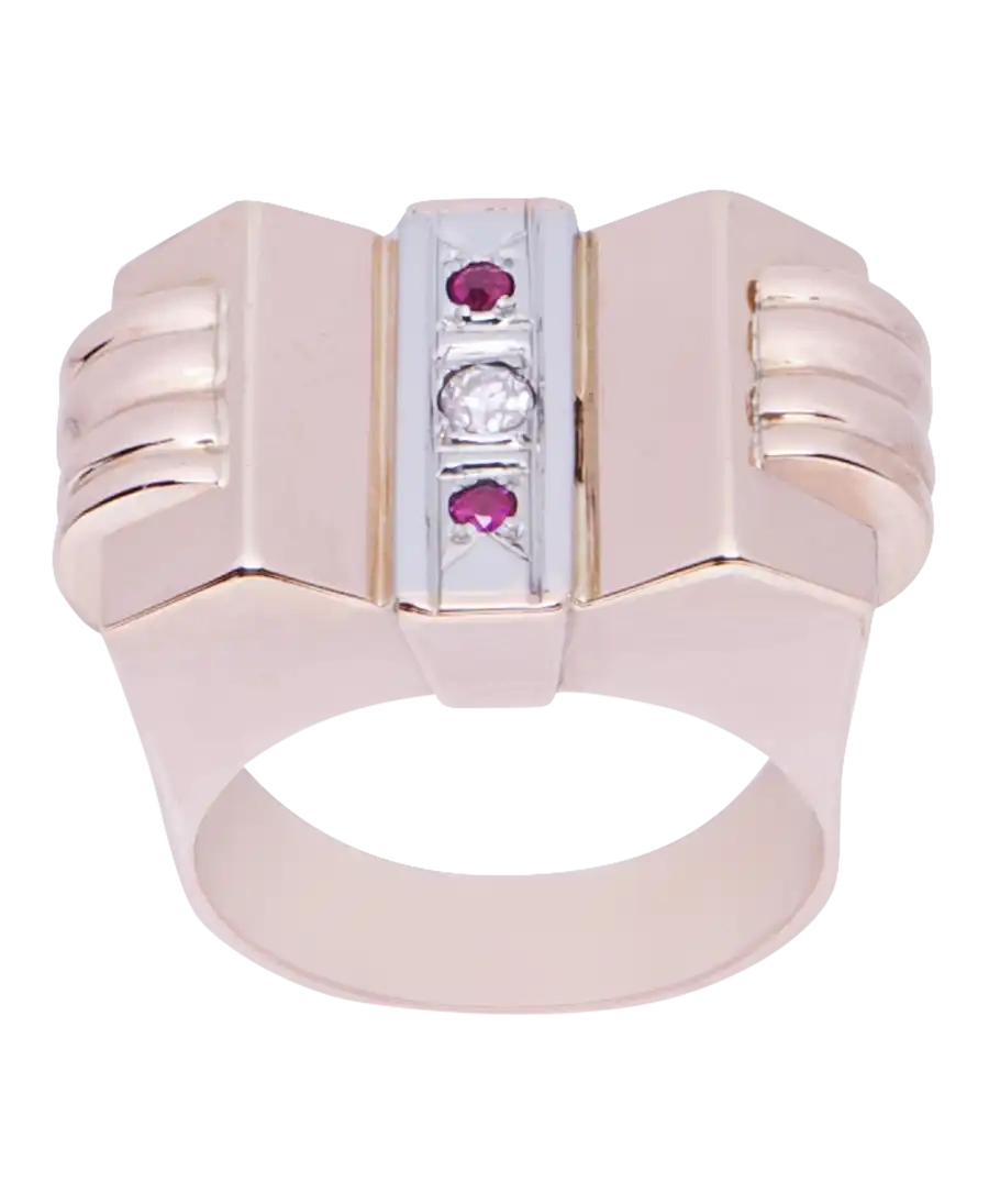 Anillo TANK FRANÇAISE 2 Oro rosa y blanco de 18 Quilates. Disponible en VIRTU LUXURY. Anillo TANK FRANÇAISE 2 Oro rosa y blanco de 18 Quilates. Disponible en VIRTU LUXURY.