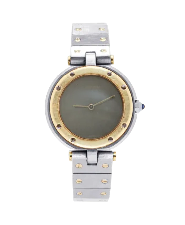 Reloj Pulsera Santos Ronde en Acero & Oro amarillo. Disponible en VIRTU LUXURY.