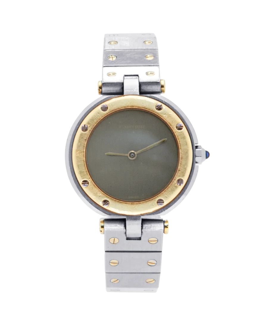 Reloj Pulsera Santos Ronde en Acero & Oro amarillo. Disponible en VIRTU LUXURY.