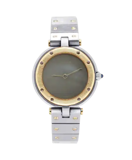 Reloj Pulsera Santos Ronde en Acero & Oro amarillo. Disponible en VIRTU LUXURY.