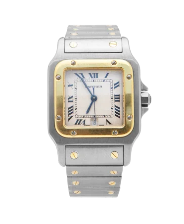Reloj Santos Galbée de la casa relojera CARTIER. Disponible en VIRTU LUXURY.