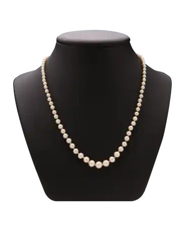 collar de lujo - collar de perlas degradadas con cierre de oro - collar de 1 hilo de perlas cultivadas - brillo AA+