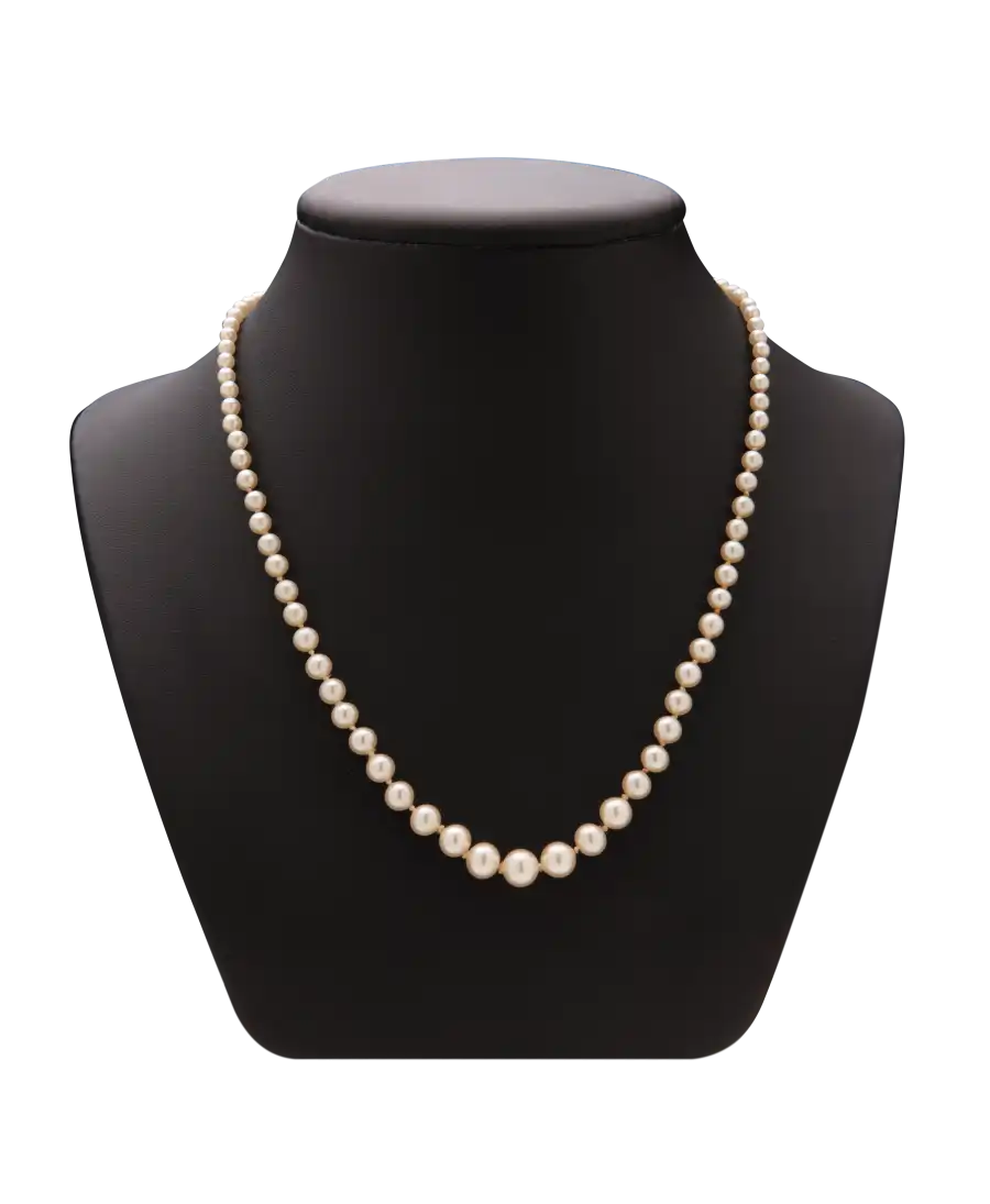 collar de lujo - collar de perlas degradadas con cierre de oro - collar de 1 hilo de perlas cultivadas - brillo AA+