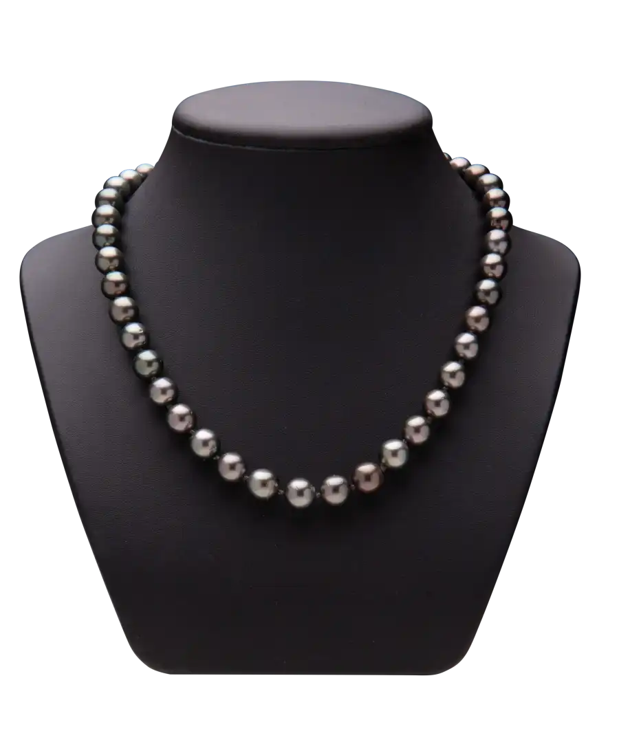 COLLIER RAS DU COU PERLES DE TAHITI - GROSSES PERLES NOIRES - LUSTRE AA+ - SURFACE DE NACRE AA COLLIER RAS DU COU PERLES DE TAHITI - GROSSES PERLES NOIRES - LUSTRE AA+ - SURFACE DE NACRE AA