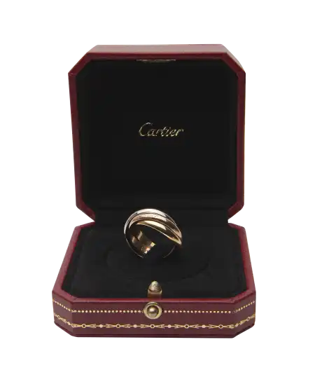 ANILLO TRINITY CLÁSICO - casa Cartier - 3 oros - lujo - unisex - Disponible en VIRTU LUXURY