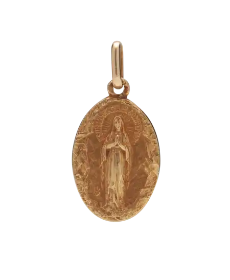 Colgante Virgen María es un colgante simbólico. Disponible en VIRTU LUXURY.