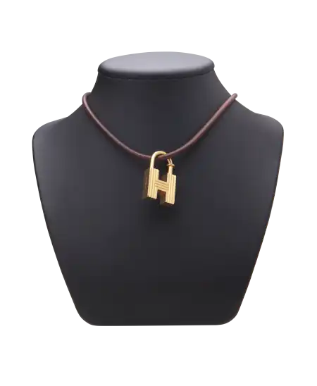 Collar H 2000 - marca Hermès - candado de oro amarillo - cierre de gancho de oro amarillo