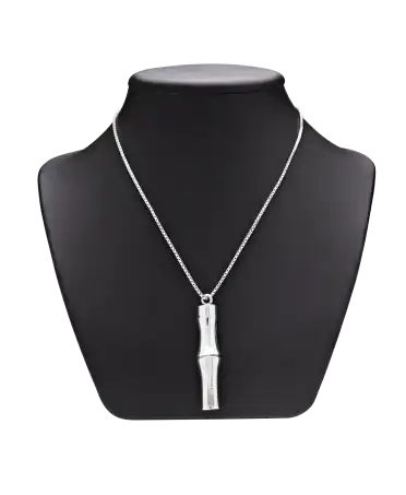 Collar Bamboo - Collar Gucci Bamboo - Collar de plata - Collar Gucci de plata brillante
