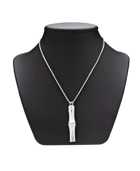 Collar Bamboo - Collar Gucci Bamboo - Collar de plata - Collar Gucci de plata brillante