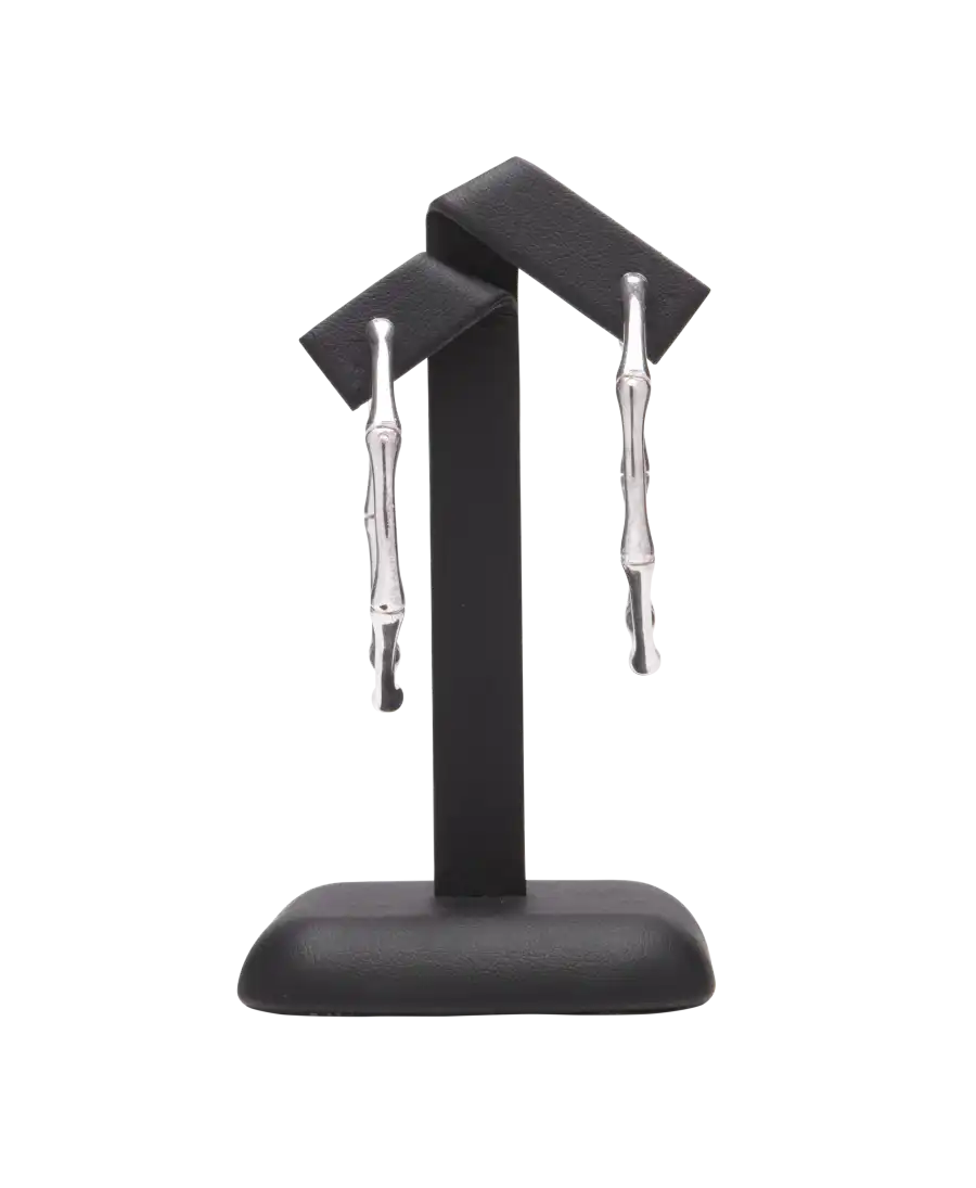 Pendientes - Gucci - plata - mujer - bambú - cierre de presión - disponible en VIRTU LUXURY