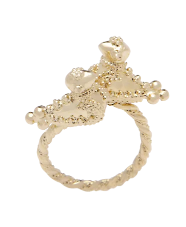 Anillo Tortolitos en Oro amarillo de 18 Quilates. Disponible en VIRTU LUXURY.