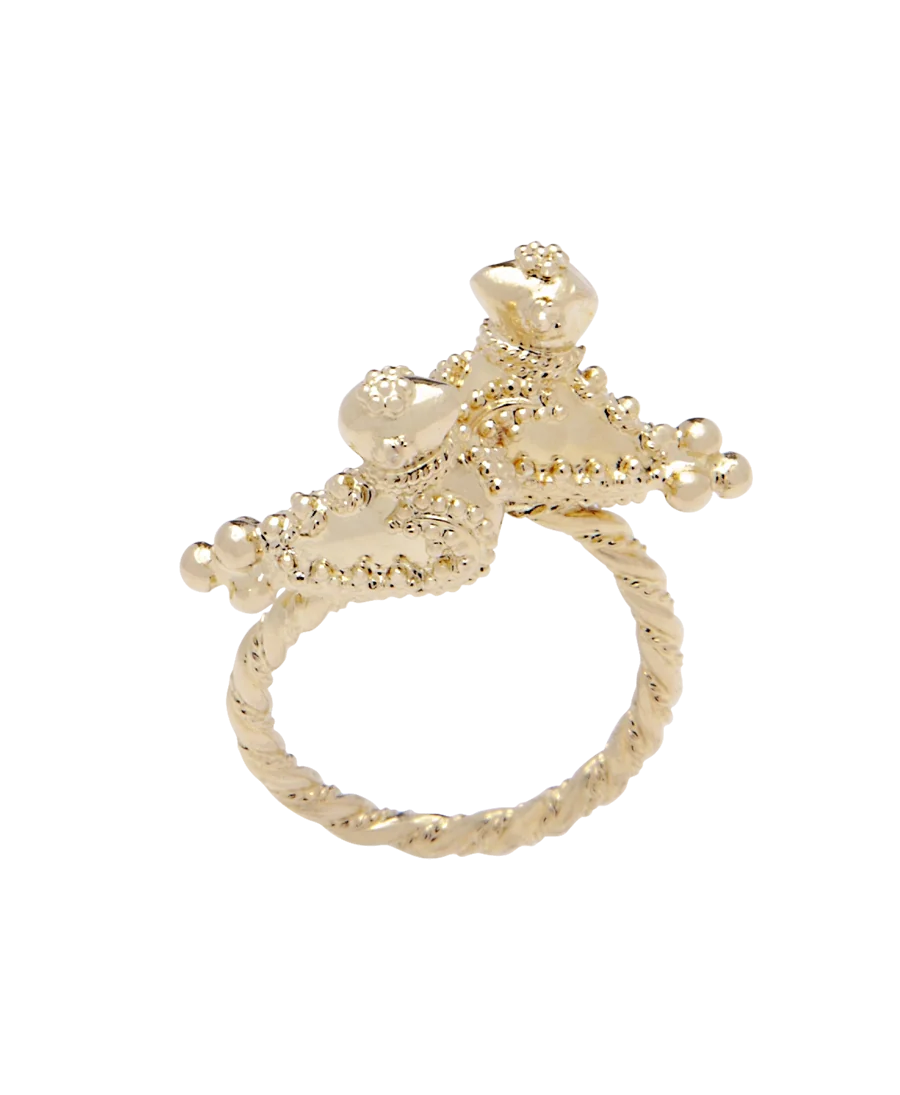 Anillo Tortolitos en Oro amarillo de 18 Quilates. Disponible en VIRTU LUXURY.
