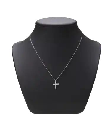 Collar Cruz - casa Frojo - oro blanco - diamantes - collar prestigioso - Disponible en VIRTU LUXURY