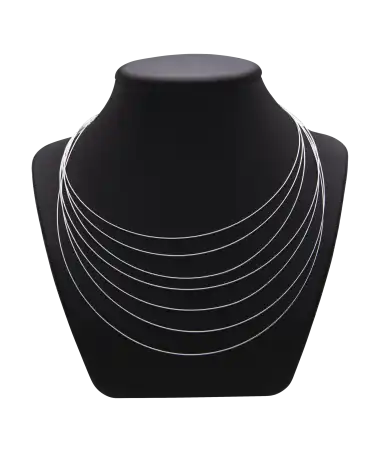 Collar PEQUIGNET - Collar Ondas Magnéticas - oro blanco - collar de marca - disponible en VIRTU LUXURY