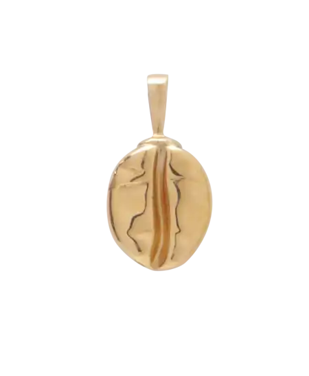 Colgante de Oro amarillo de 18 Quilates Grano de Café. Disponible en VIRTU LUXURY.