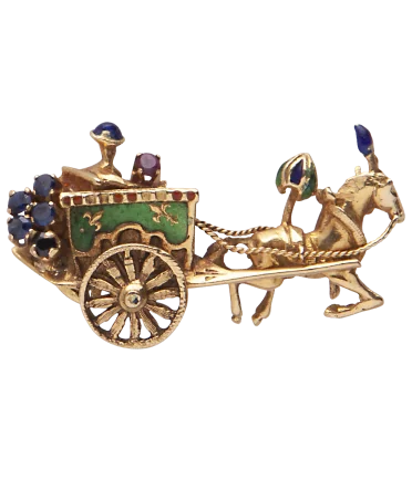 Broche Carroza del Lido, un broche emblemático de prestigio. Disponible en VIRTU LUXURY.