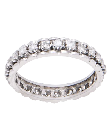 Alianza Completa en Oro blanco de 18 Quilates. Disponible en VIRTU LUXURY.