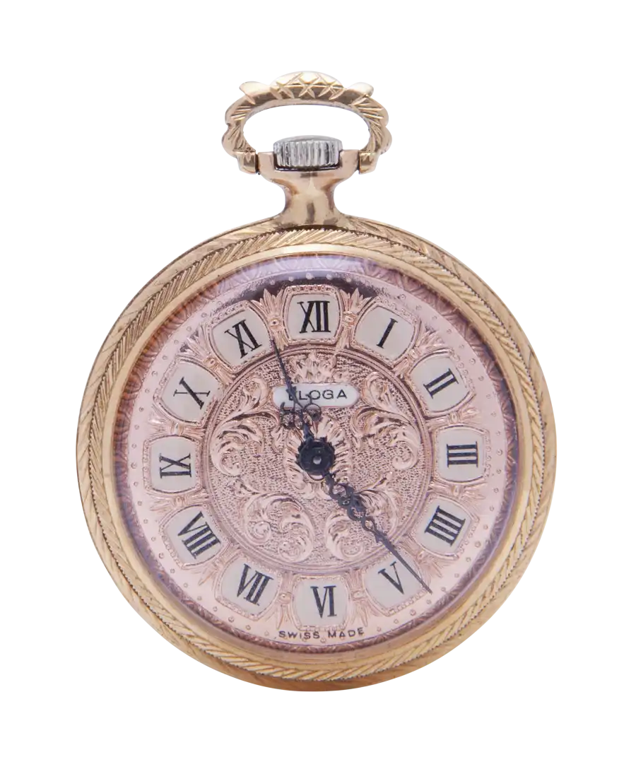 Reloj de Bolsillo de la casa relojera Eloga en Oro rosa de 18 K. Disponible en VIRTU LUXURY.