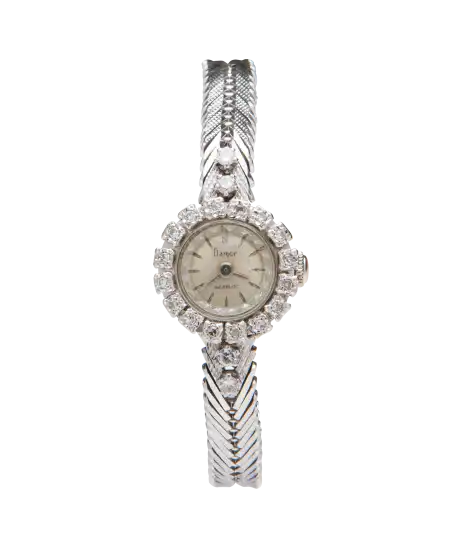 Reloj de pulsera en Oro blanco de 18 Quilates de la casa relojera Flamor. VIRTU LUXURY.
