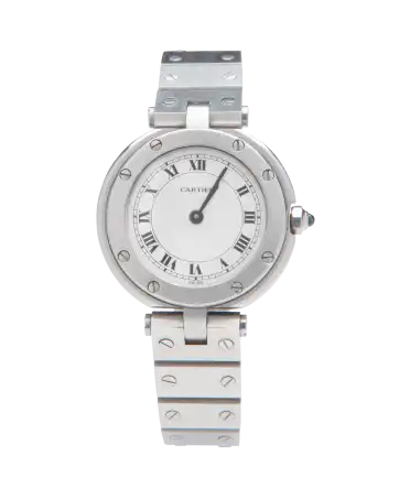Reloj de pulsera Santos en Acero de la casa relojera de lujo Cartier. Disponible en VIRTU LUXURY.
