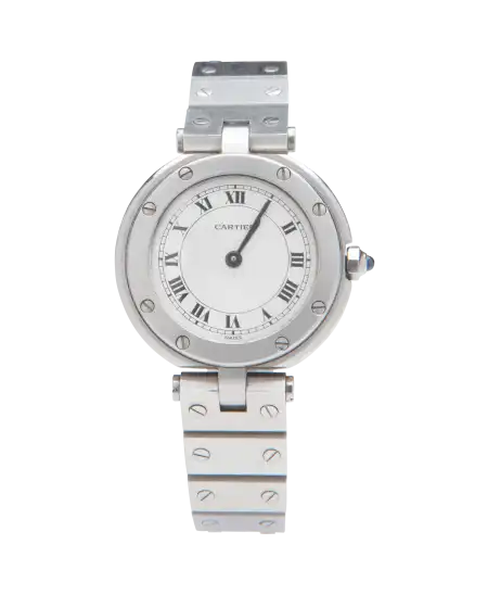 Reloj de pulsera Santos en Acero de la casa relojera de lujo Cartier. Disponible en VIRTU LUXURY.
