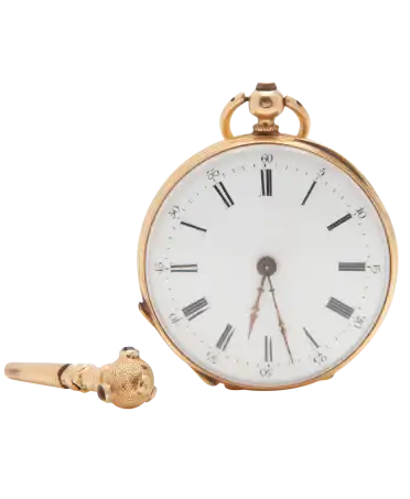 Reloj de oro amarillo de 18 Quilates Art Nouveau. Disponible en VIRTU LUXURY.
