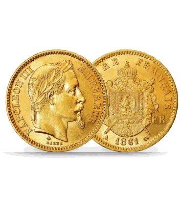 moneda de 20 Francos Oro Napoleón Cabeza Laureada Oro Moneda Nap Napoleón 3 Napoleón III cabeza laureada