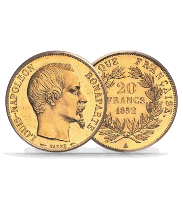 20 Francos Oro Napoleón cabeza no laureada