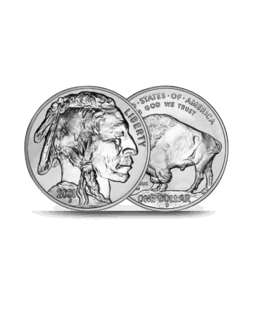 anverso y reverso de la Moneda de plata AMERICAN BUFFALO disponible en VIRTU LUXURY