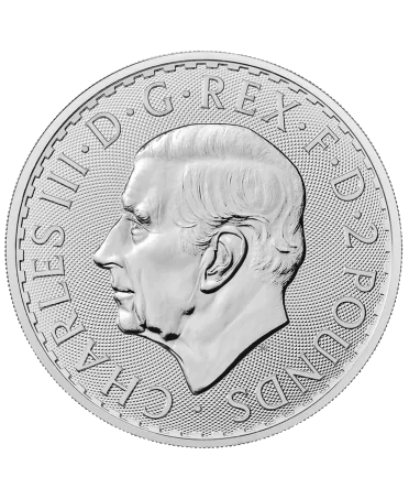 anverso BRITANNIA Carlos III de Plata disponible en VIRTU LUXURY