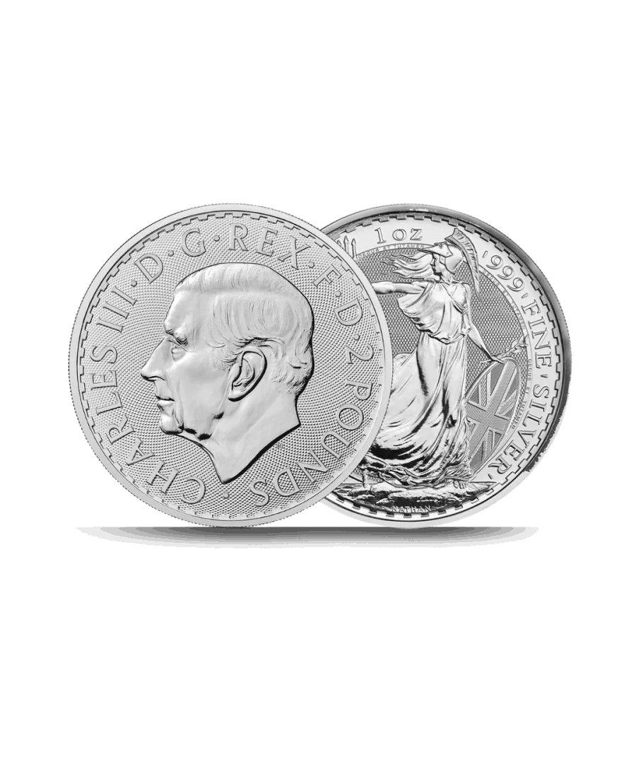 Moneda BRITANNIA Carlos III de Plata disponible en VIRTU LUXURY