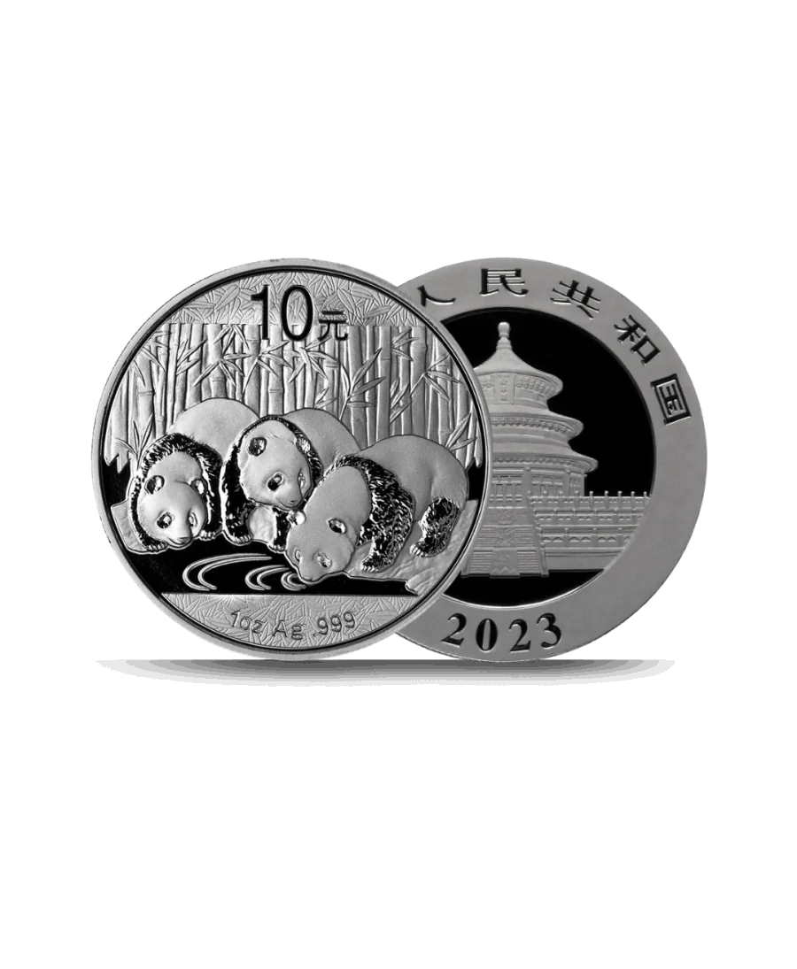Moneda PANDA 1 Onza de Plata disponible en VIRTU LUXURY