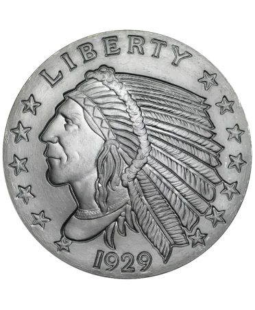 avers Pièce TÊTE INDIEN Argent disponible chez VIRTU LUXURY