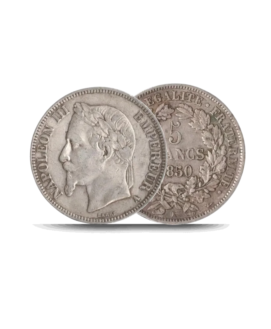 anverso y reverso de la moneda ecu 5 francos franceses en VIRTU LUXURY
