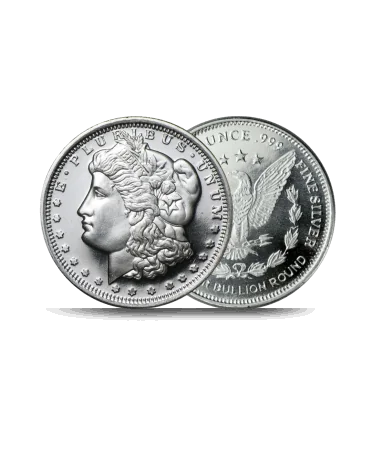 ANVERSO y reverso Moneda de Plata MORGAN DOLLAR 1 OZ ONZA disponible en VIRTU LUXURY