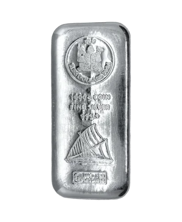 lingote de plata de 1000 gramos de las islas FIJI con un valor nominal de 2,5 dólares SIN IVA