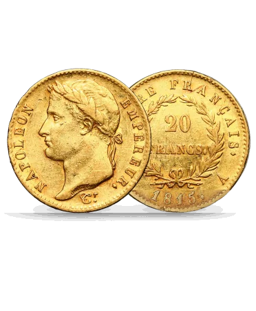 moneda de oro de 20 Francos Napoleón I