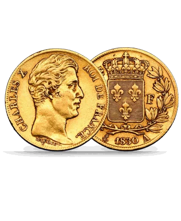 moneda de 20 Francos Oro CARLOS X disponible en VIRTU LUXURY